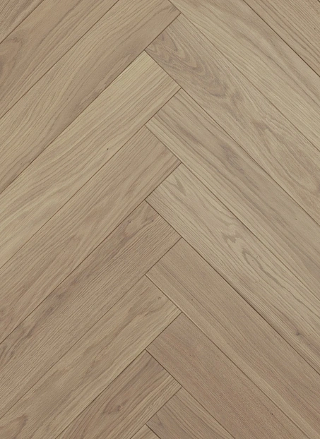 Инженерная доска Karelia ЁЛОЧКА (HERRINGBONE) Дуб Тауп (Oak Taupe) NATUR 1П Масло МАТ>