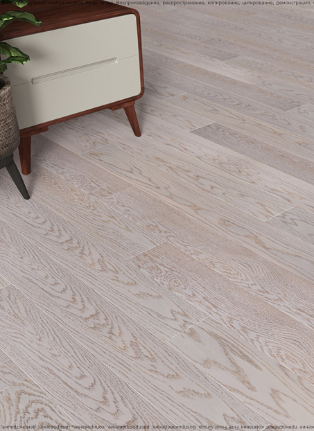 Паркетная доска Karelia ESSENCE  Oak Polar White MIX NATUR 1S LAC MAT