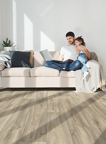 Линолеум рулонный IVC Home PORTO Sheldon Oak W35 шириной 4 м