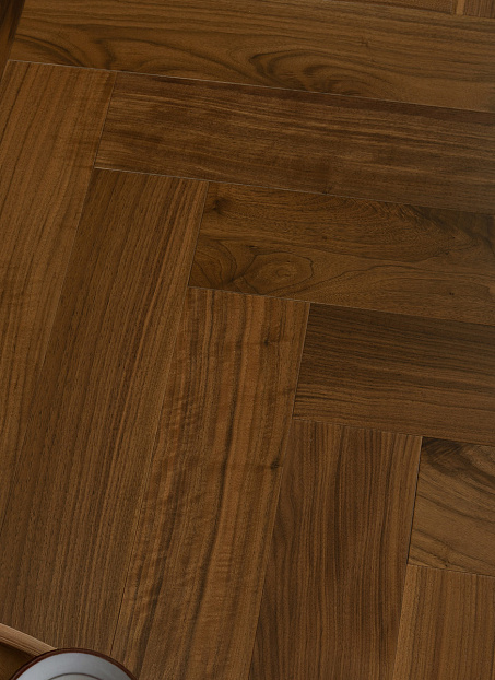 Инженерная доска Karelia EARTH  Walnut Harmonic HB NATUR 3S LAC MAT