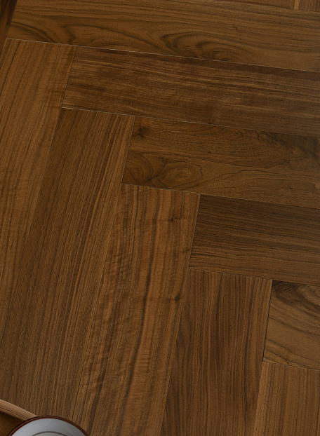 Инженерная доска Karelia EARTH  Walnut Harmonic HB NATUR 3S LAC MAT