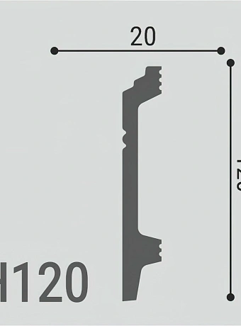 Плинтус напольный Де-Багет XPS Polymer ДН120