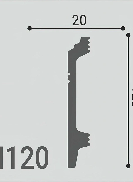 Плинтус напольный Де-Багет XPS Polymer ДН120