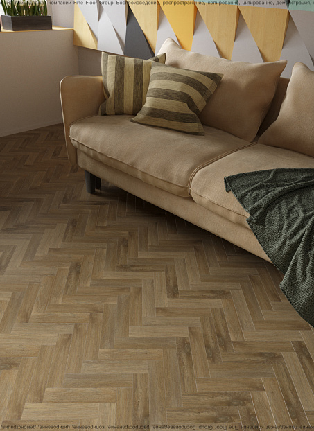 Кварцвиниловая плитка (LVT) Fine Floor FF-RICH Craft Small Plank Дуб Лувр