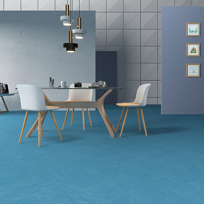 Линолеум модульный Marmoleum MODULAR COLOUR Laguna шириной  м