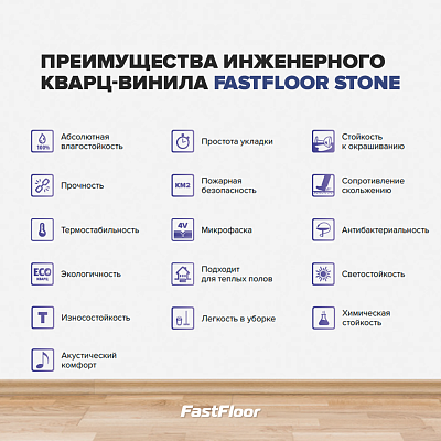 Виниловый ламинат (SPC) Fast Floor STONE Катын-Тау