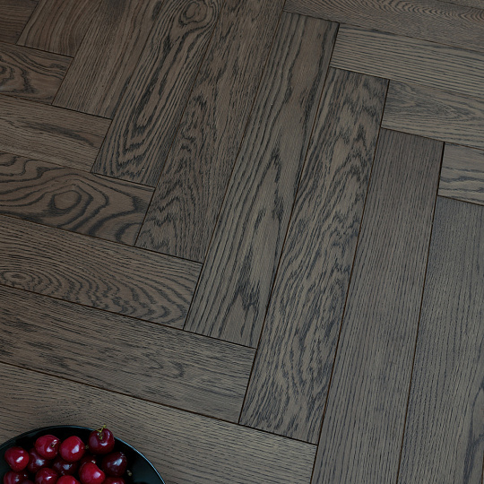 Инженерная доска Karelia HERRINGBONE  Oak Brandy NATUR 1S OIL MAT