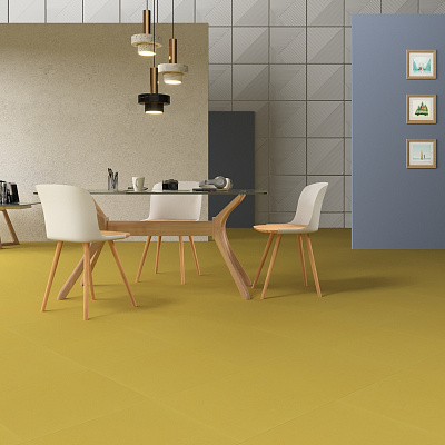 Линолеум модульный Marmoleum MODULAR COLOUR Yellow Moss шириной  м