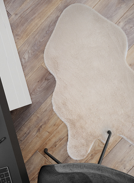 Коврик Shahintex ШКУРА Жемчужный 08