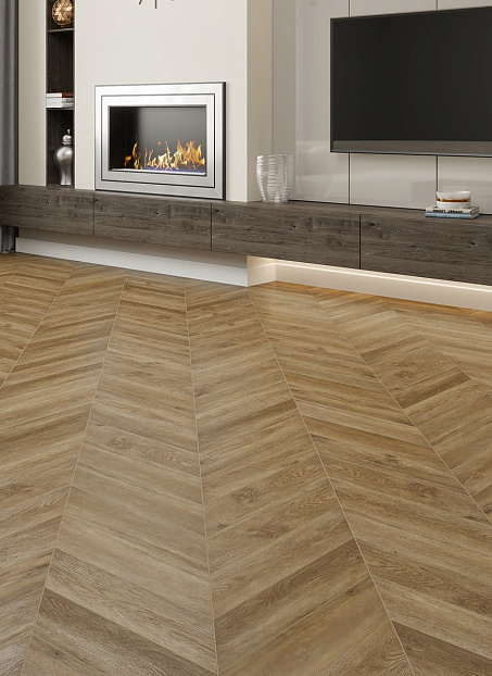Кварцвиниловая плитка (LVT) Alpine Floor CHEVRON  Макадамия