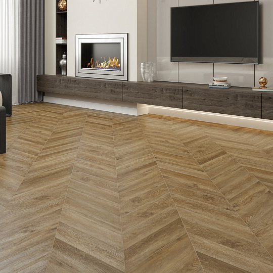 Кварцвиниловая плитка (LVT) Alpine Floor CHEVRON  Макадамия