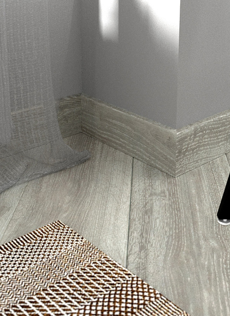 Плинтус МДФ Fine Floor  Дуб Бран>