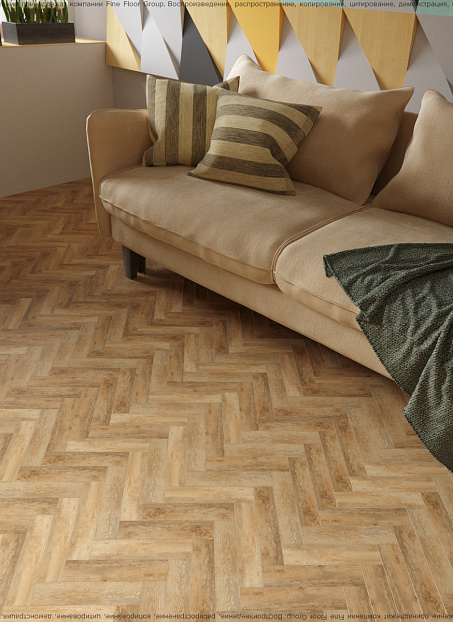 Кварцвиниловая плитка (LVT) Fine Floor FF-WOOD Craft Small Plank Дуб Петра