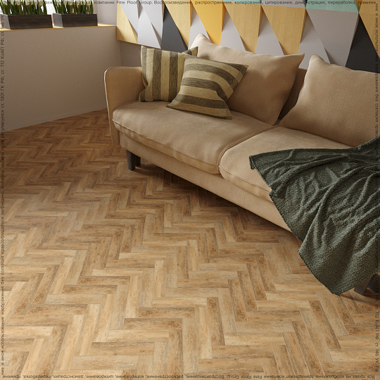 Кварцвиниловая плитка (LVT) Fine Floor FF-WOOD Craft Small Plank Дуб Петра