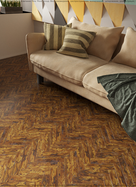 Кварцвиниловая плитка (LVT) Fine Floor FF-RICH Craft Small Plank Пекан Шамбор