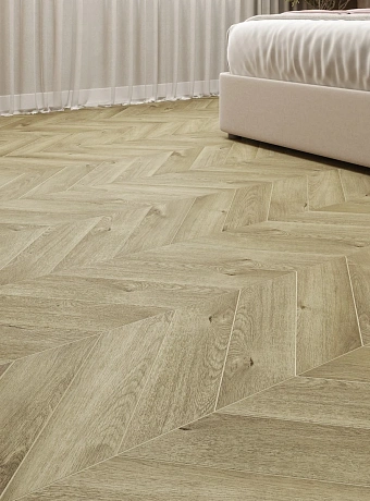 Кварц-винил (LVT) Alpine Floor CHEVRON  Дуб Натуральный Отбеленный