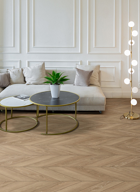 Виниловый ламинат (SPC) Aberhof CHEVRON  Oak Verdun сторона L/R - 50/50