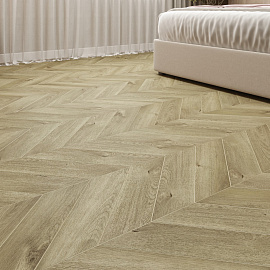 Кварцвиниловая плитка (LVT) Alpine Floor CHEVRON  Дуб Натуральный Отбеленный