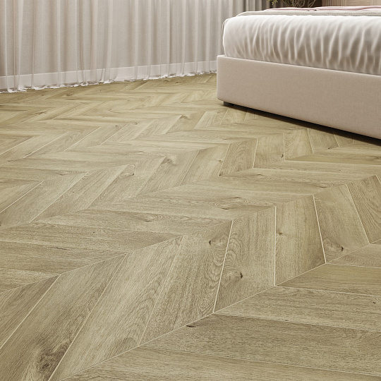 Кварцвиниловая плитка (LVT) Alpine Floor CHEVRON  Дуб Натуральный Отбеленный