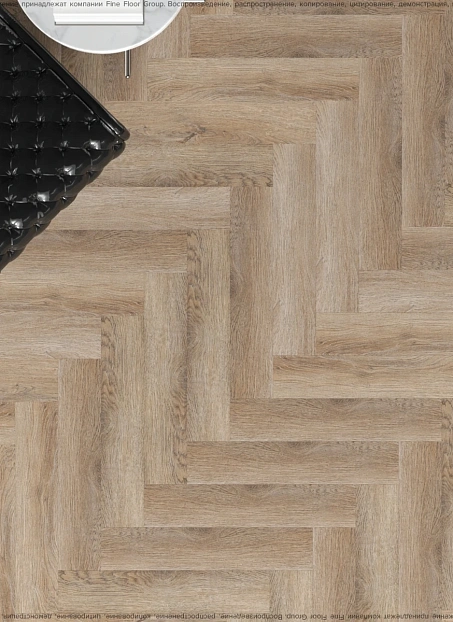 Виниловый ламинат (SPC) CronaFloor HERRINGBONE  Дуб Монпелье сторона L/R - 50/50