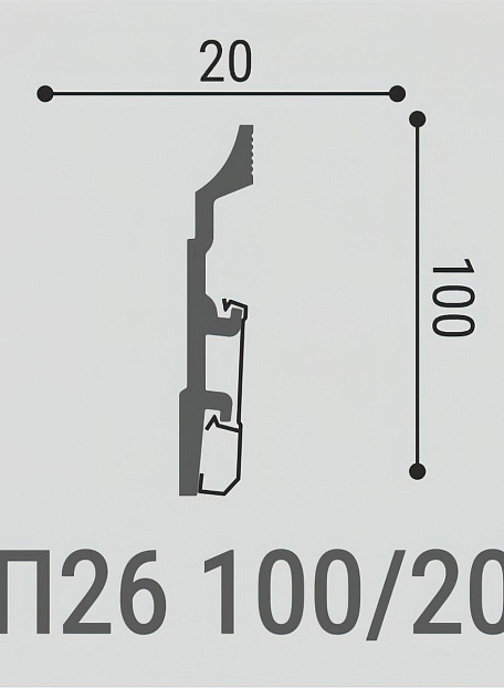 Плинтус напольный Bello Deco XPS ПМ26