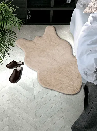 Коврик Shahintex ШКУРА Жемчужный 08