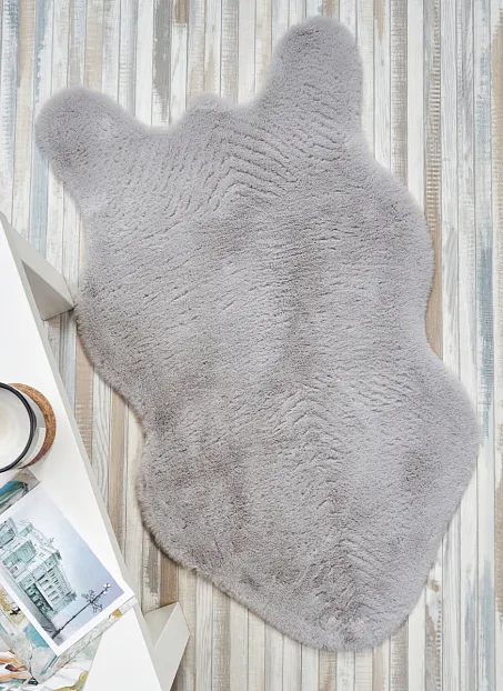 Коврик Shahintex ШКУРА Голубая норка 06