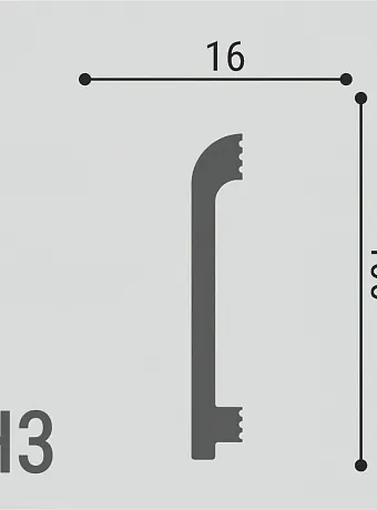 Плинтус напольный Де-Багет XPS Polymer ДН3