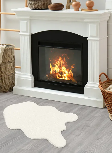 Коврик Shahintex ШКУРА Белый Кролик 10