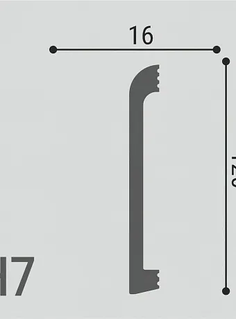 Плинтус напольный Де-Багет XPS Polymer Н7