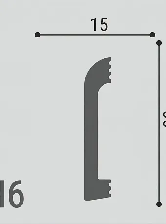 Плинтус напольный Де-Багет XPS Polymer ДН6