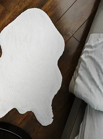 Коврик Shahintex ШКУРА Белый Кролик 10