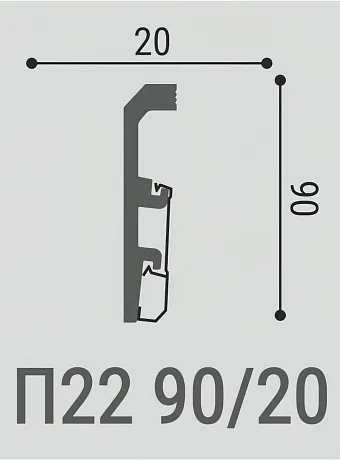 Плинтус напольный Bello Deco XPS ПМ22