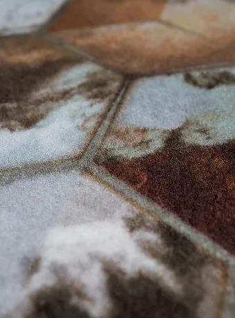 Коврик Icarpet PRINT Соты Фэншуй 107