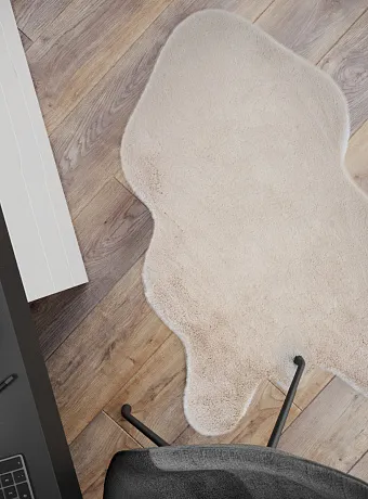 Коврик Shahintex ШКУРА Жемчужный 08